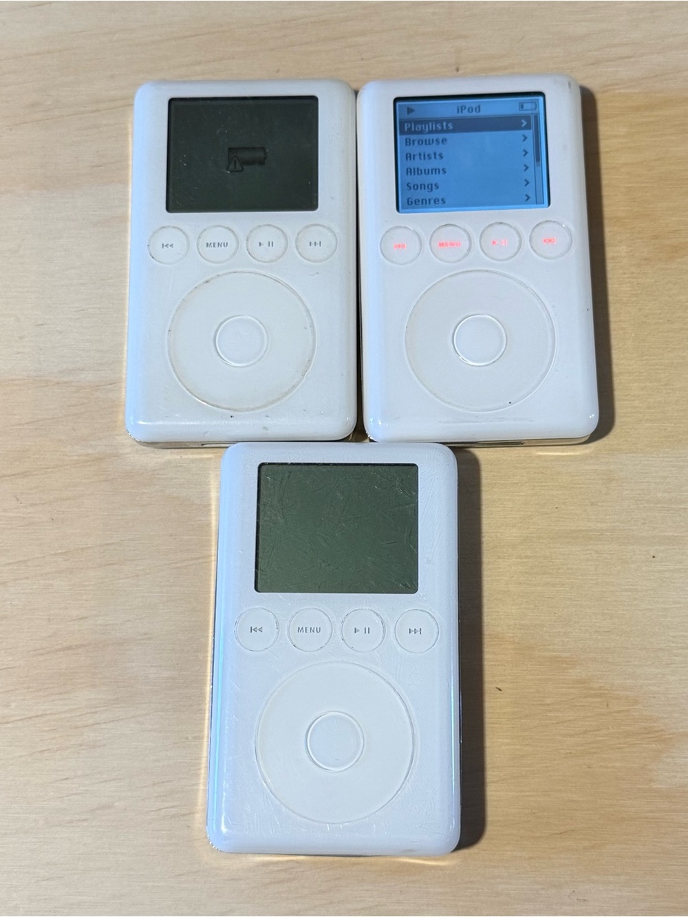 3-iPod Classic 3rdGen Model:A1040 15/20/40GB BROKEN Bad Batteries/Hard-Drives!!